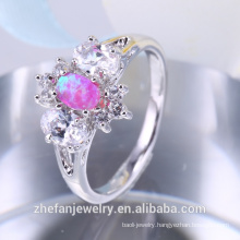 Fancy knuckle ring brass rings jewelry piston synthetic opal ring Indian engagement